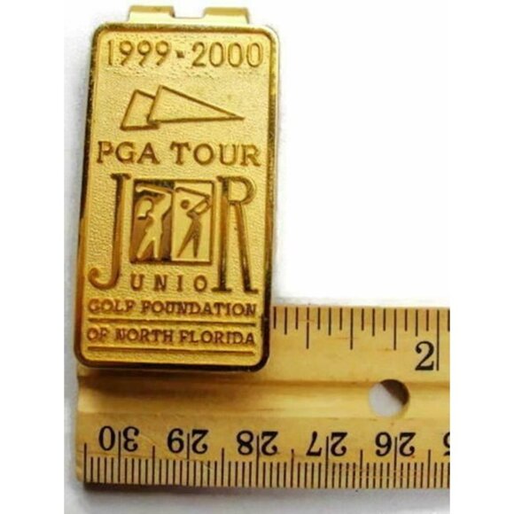 Money Clip Jr PGA Tour 1999-2000 Golf Foundation N Florida Gold T Cash ID Holder - Picture 3 of 8